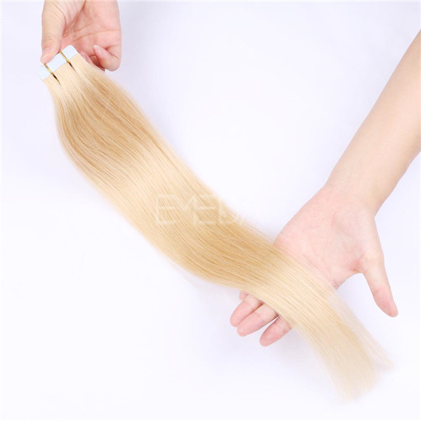 Wholesale double drawn high quality brazilian straight tape in extensions cost XS083